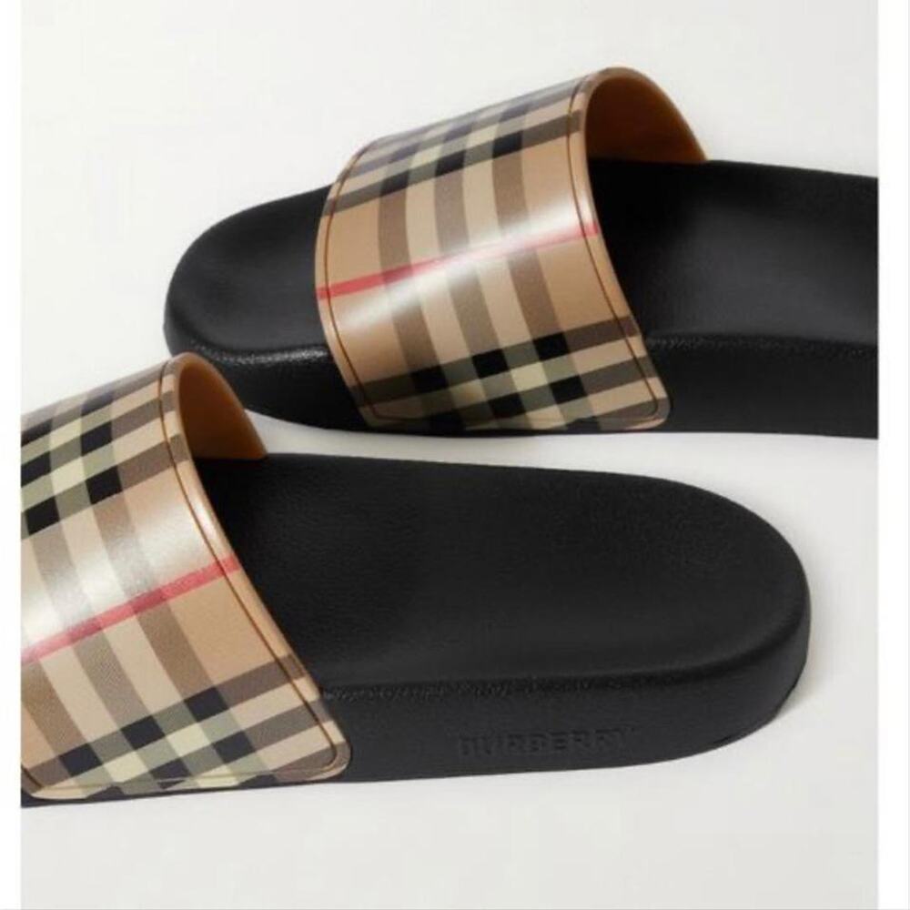 BURBERRY Check rubber slides sandals - Picture 4 of 5